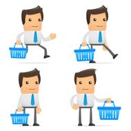 Set Of Funny Cartoon Manager N27