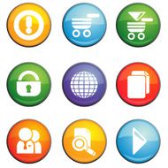 web site vector icon set N7