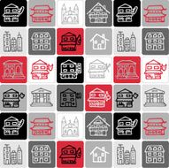buildings checked pattern