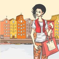 Female after shopping N2