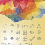 Triangle background Hand-drawn web icon N2