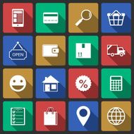 Set of internet shopping icons
