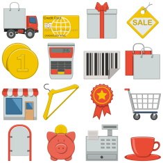 Vector Flat Icons - Retail N2