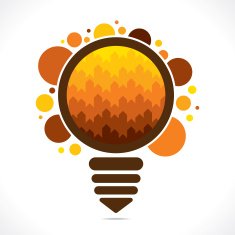 creative colorful step layer in the bulb design vector N2