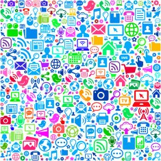 Technology & Communication on Seamless Background N2