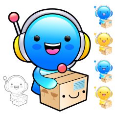 Delivery service man the hand is holding a big box N2