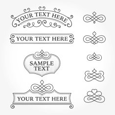Banners Labels Ornaments