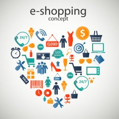 e-shopping concept icons vector illustration N5