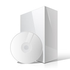 Software packaging White Package Box With DVD Disk
