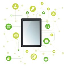 Digital tablet with apps