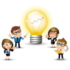 People Set - Business Bulb Chart