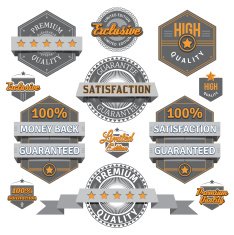 retro badges and labels N5