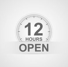 12 hours customer service icon