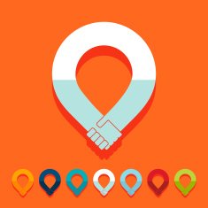 Flat design handshake N17