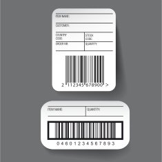 Barcode label template vector N3