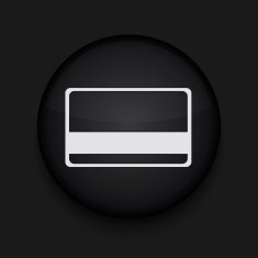 Vector circle app icon on black background Eps10