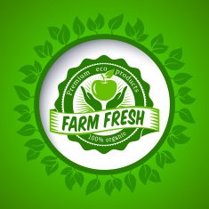 Round eco green stamp vector label N4