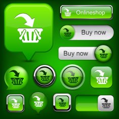 Add to cart high-detailed modern buttons