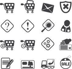 Silhouette Online shop icons N3