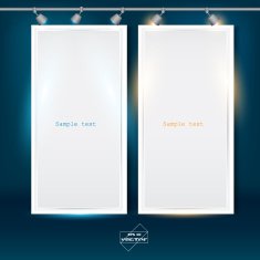 Empty banner for product advertising with lighting N2