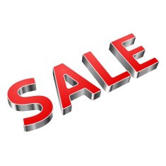 metal and red word SALE