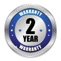 Blue two year warranty seal
