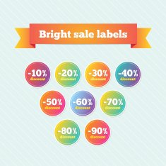 Bright sale labels