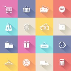 Shopping Icons - Flat Design