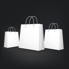 3d blank shopping bags N13