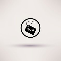 Icon of sale tag Isolated Vector illustration