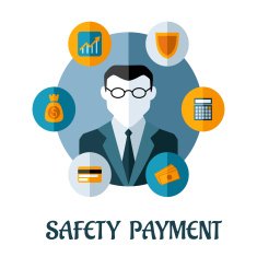 Safety Payment flat concept N2
