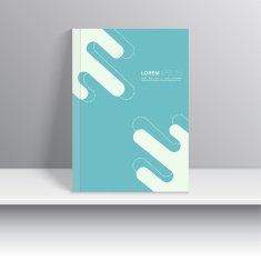 Magazine Cover with curved lines dotted lines