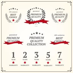 Collection of "premim quality" and "best choice" elements