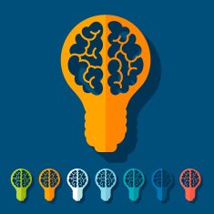 Flat design lightbulb N4