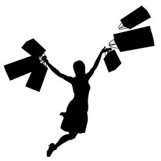 Silhouette shopping woman Enjoy! N4