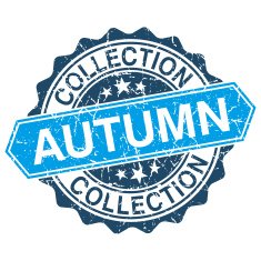 Autumn collection grungy stamp isolated on white background N2