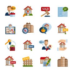 Real Estate icons set N4