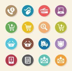 E-commerce Icons - Color Circle Series free image download
