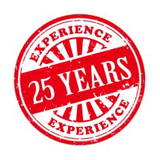 25 years experience grunge rubber stamp N2