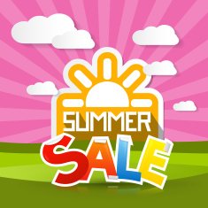 Summer Sale Pink Background Illustration