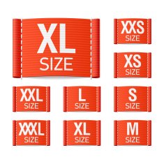 Size clothing labels N7