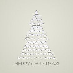 Merry Christmas tree with triangle shape N2