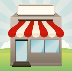 Front shop store vector