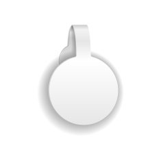 Paper Or Plastic Wobbler Isolated On White N2