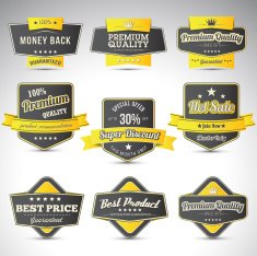 Set of business labels N5