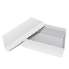 White blank open box