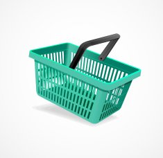 Vector shopping basket green