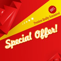 Red origami discount banner