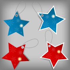 Set of Christmas Sale Tags Vector illustration N3