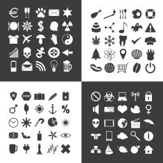 set of 100 various general icons for your use eps10